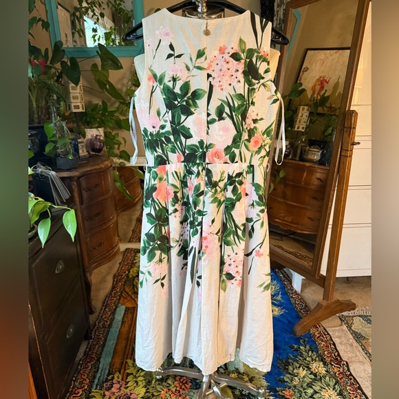 Tommy Hilfiger Fit and Flare Floral Midi Dress, size 2 - Picture 4 of 6